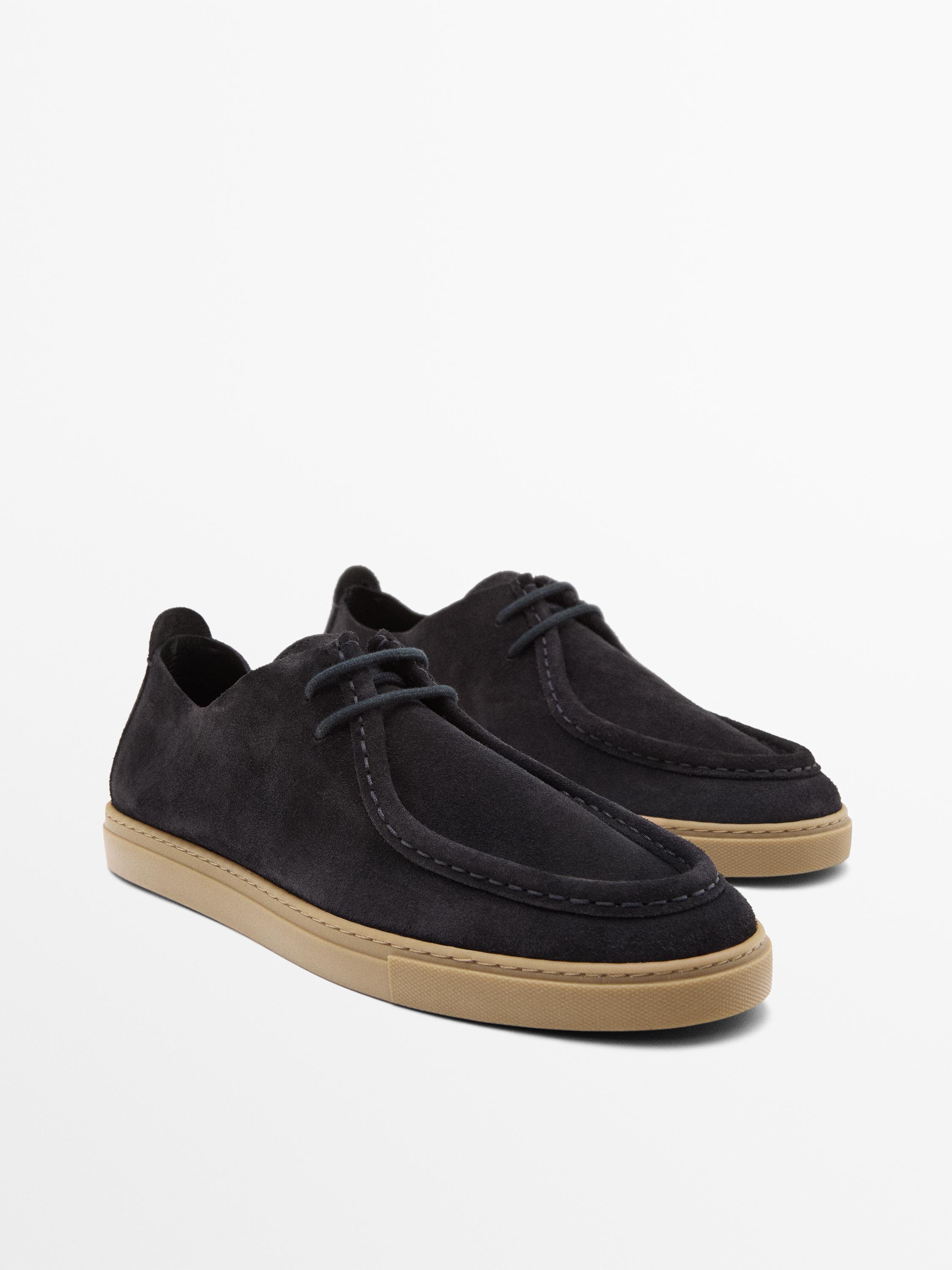 Chaussure à ganse en cuir souple